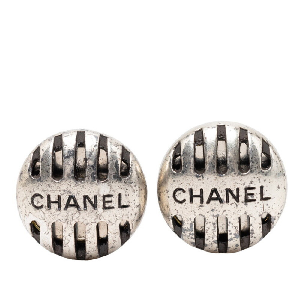 CHANEL Vintage Silver Earrings